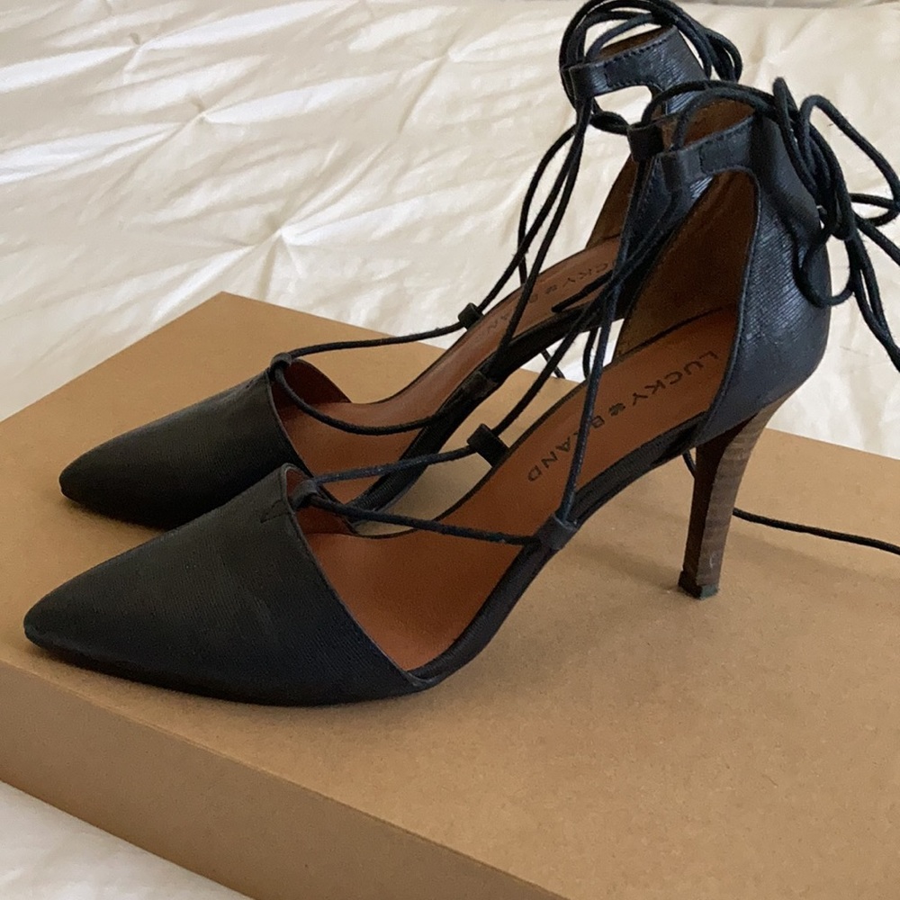 Lucky brand Sabreena heel black 6.5 - Picture 3 of 5